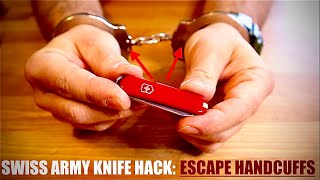 Use Any Swiss Army Knife to Escape Handcuffs  SERE  Swiss Army Knife Hack [upl. by Haakon626]