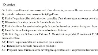 Exercice sur les Alcanes 1s2 1ère partie [upl. by Lemraj540]