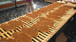 Turkish Lahmacun The Most Popular Food In Turkey  How Its Made  Turkish Street Foods lahmacun [upl. by Sidonius]