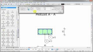 Allplan 2009  Pillér vasalás szerkesztése [upl. by Gwenni254]