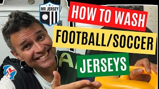 How to Wash FootballSoccer Jerseys  AVOID DECAL amp FABRIC DAMAGES [upl. by Kathie]