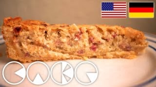 ZWIEBELKUCHEN Rezept  ONION CAKE recipe [upl. by Attiuqaj613]