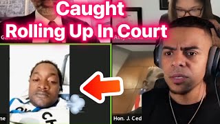 Man Gets Caught Smoking During Virtual Court Hearing [upl. by Animsay667]