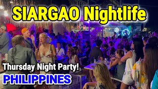 Nightlife 2024 in SIARGAO PHILIPPINES  Thursday Night Walk Ft Night Party at Bread amp Brew [upl. by Sundstrom]