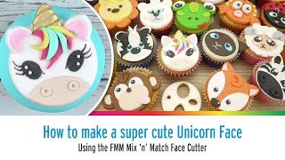 How to make a Cute Unicorn Face Using the FMM Mix N Match Face Cutter [upl. by Atinrev711]