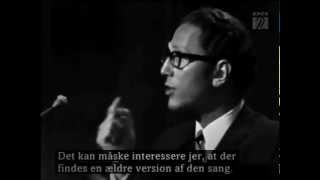 Tom Lehrer  The Elements  LIVE FILM From Copenhagen in 1967 [upl. by Marv]