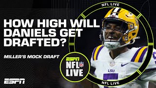 2024 NFL Mock Draft Matt Miller talks Jayden Daniels to Giants at No 4 👀  NFL Live [upl. by Philipines]