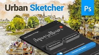 Urban Sketcher Photoshop UXP Plugin  Aquarelleum  Tutorial [upl. by Irem]