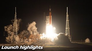 NASA Space Launch System SLS Artemis I launch Highlights [upl. by Meerak496]