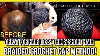 quotStepbyStep Guide PreBraided Cap Method for Any Crochet Braid Hairstyle [upl. by Ohaus165]