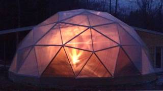 Geodesic Dome Greenhouse  Part 9  Polycarbonate [upl. by Ennaeirb]