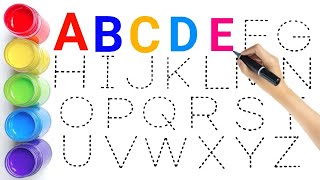 Collection of uppercase amp lowercase alphabet dotted lines ABCD alphabet writing alphabet song A Z [upl. by Eade676]