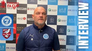 Neil Reynolds Reaction  Warrington Rylands vs Scarborough Athletic  FA Cup [upl. by Hsizan]