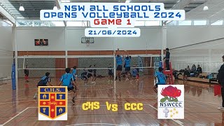 NSW All Schools Open Volleyball 2024  Game 1  CHS vs CCC  210624 [upl. by Esemaj]