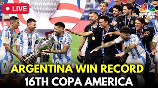 LIVE Argentina Win Record 16th Copa America Martinez Nets ExtraTime Winner Against Colombia N18G [upl. by Nsaj]