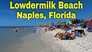 Lowdermilk Beach Park Naples Florida A Popular Naples Beach 4K [upl. by Tatiana]