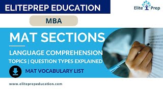 MAT 202425  Verbal Section  Topics amp Question Types Explained  MAT Vocabulary List Free Download [upl. by Offen383]