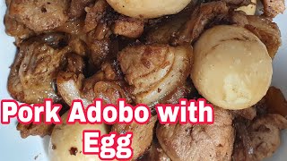 Pork Adobo with Egg  Pinatuyong adobong baboy na may Itlog  KorPinay Life [upl. by Sansone]