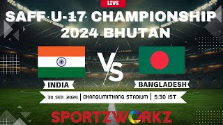 INDIA VS BANGLADESH  FINAL  SAFF U17 Men’s Championship 2024 BHUTAN [upl. by Kinelski]