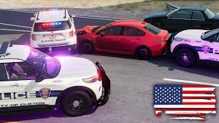 American Police Chases 17  BeamNG drive [upl. by Ibrek]