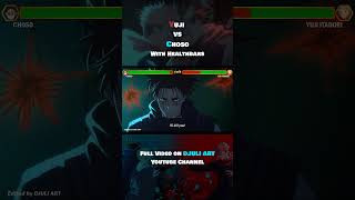 Yuji Itadori VS Choso With Healthbars jujutsukaisen gojo itadori sukuna [upl. by Clein]