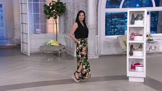 Marc Fisher Leather or Suede Espadrille Wedges  Zako on QVC [upl. by Friend406]