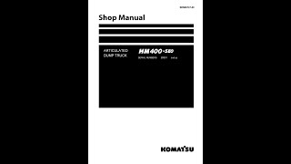 Komatsu HM4005E0 20001 amp Up  SEN0674700 Service manual [upl. by Maison]