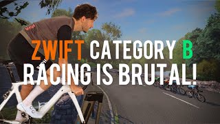 HOW MUCH FITNESS DO YOU NEED TO ZWIFT IN CATEGORY B [upl. by Nynahs]