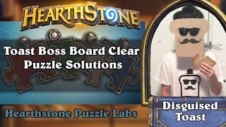 Hearthstone Puzzle Labs  Toast Boss Board Clear Puzzle Solutions [upl. by Netsrek]