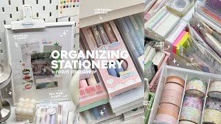 ˚✧ organizing my whole stationery  room makeover  📑📦 [upl. by Ailedroc217]