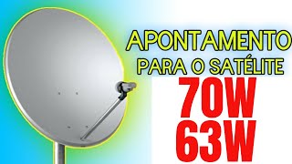 APONTAMENTO PARA SATELITES 63W e 70W ATUALIZADO [upl. by Rica]