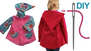 Jacke nähen für Anfänger – DIY Jacke mit Kapuze quotLINAquot [upl. by Len]