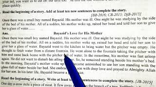 Bayazids Love for His Mother  English Story Writing  Completing Story Devotion to Mother [upl. by Rollo634]