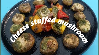 Hotel Style Cheese Stuffed Mushroom Homemade  Mushroom starter Tadkawithsnehjeet [upl. by Toback]