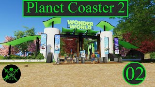 Adding a new ride and a new area to the park PlanetCoaster2 02 [upl. by Rolat]