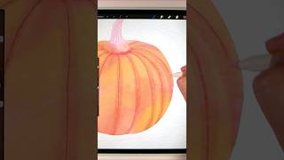 Pumpkin pumpkindrawing digitalart ipadart procreate artoftheday sketchoftheday illustration [upl. by Eenolem]