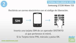 Liberar móvil Samsung Wave 723  Desbloquear celular Samsung Wave 723 [upl. by Vivie]