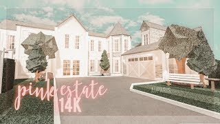 Pink Estate  Bloxburg House Tour [upl. by Ielarol]