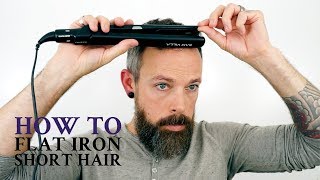 How to use a flat iron on mens short hair [upl. by Mays58]