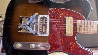 Waterslide TStyle Guitar wLollar Gold Foil Pickups amp Duesenberg Multibender BG Bender [upl. by Oria]