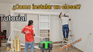 ¿como instalar un closet de madera TUTORIAL [upl. by Llatsyrc]