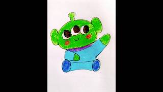 💚✨Cute and Easy Squeezy Alien Toy Drawing✨💚 [upl. by Nefen]