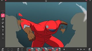 Punch Barrage Animation  Time lapse  Flipaclip [upl. by Earlie351]