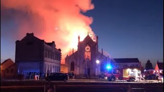 SaintOmer  quotIncompréhensionquot et quotvive émotionquot après lincendie criminelle dune église [upl. by Hayley121]