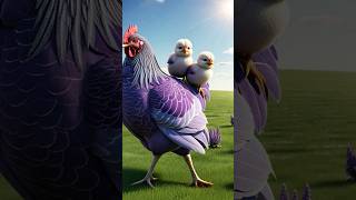 Violet Majesty A Heartwarming Stroll with a Graceful Hen and Her Fluffy Chicksquothen chicks funny [upl. by Traweek]