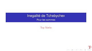 Inégalité de Tchebychev [upl. by Francesca269]