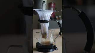 Filter coffee with a coffee sock filtercoffee coffee bourbon coffeesock asmrsounds [upl. by Oilime]