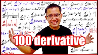 100 calculus derivatives ultimate derivative tutorial [upl. by Nbi509]