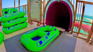 Amazing Water Coaster Slide at Meryal Waterpark Qatar [upl. by Olin]