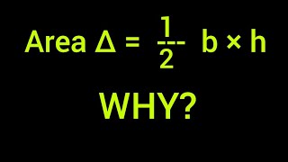 Area of Right Angle Triangle  ½ Base × Perpendicular  Why   How   Geometry  Maths [upl. by Milla]